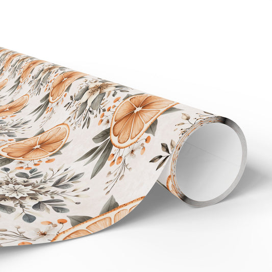 Wrapping Paper Set - Cute Rustic Winter Watercolor in Coordinating Prints